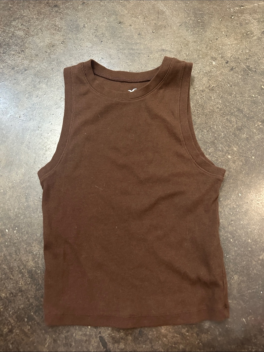 Hollister Brown Ribbed Women's Tank Top